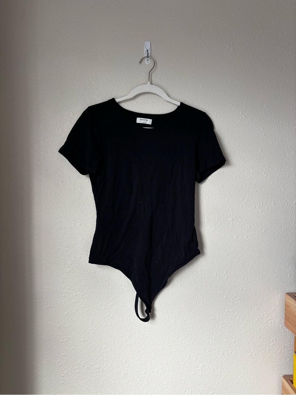 Babaton Black Short-Sleeve Bodysuit